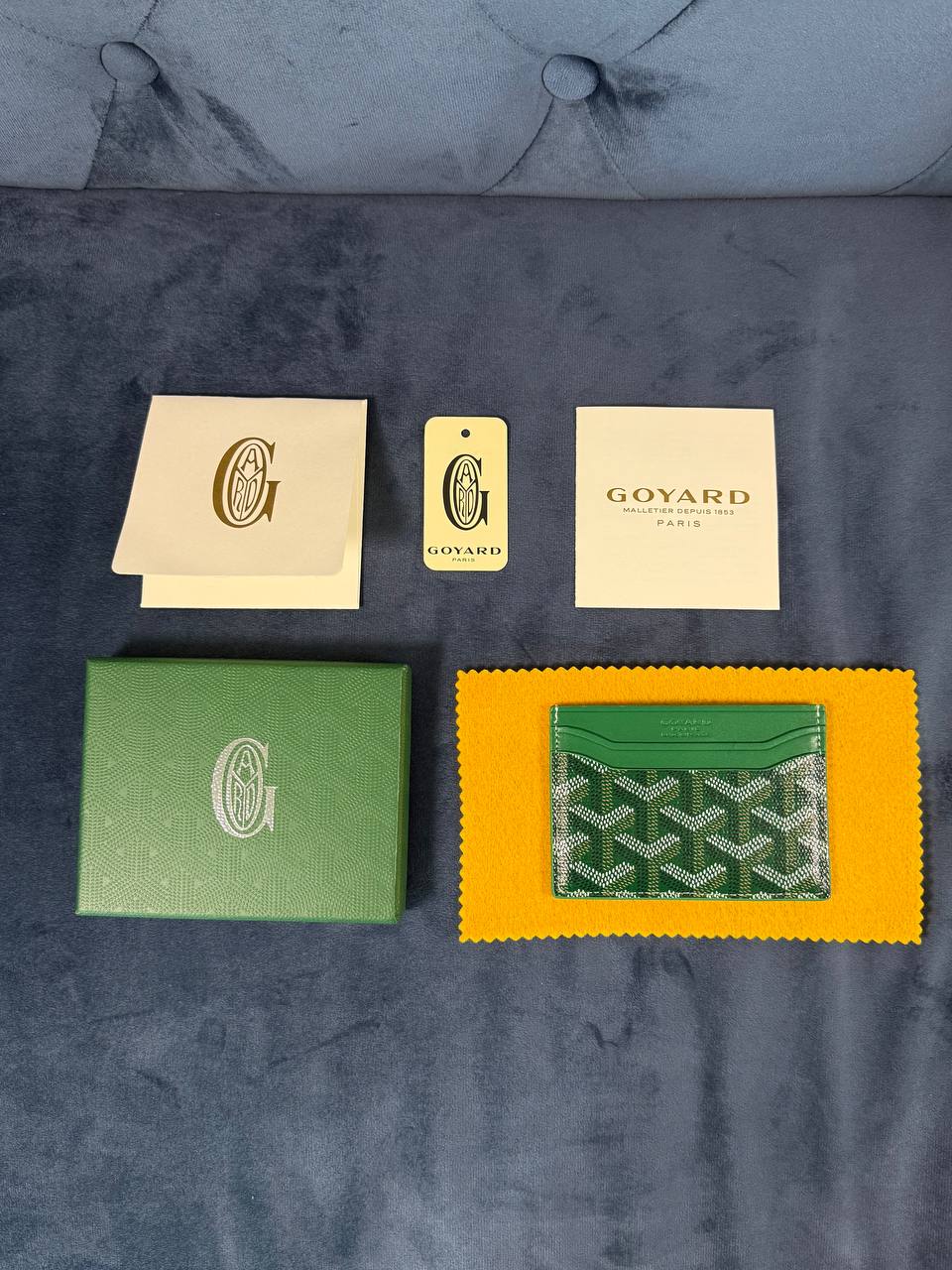 Green Goyard wallet