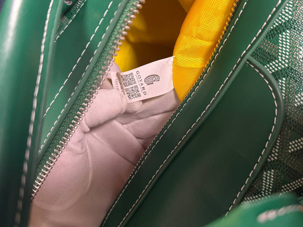 Green Goyard duffel bag