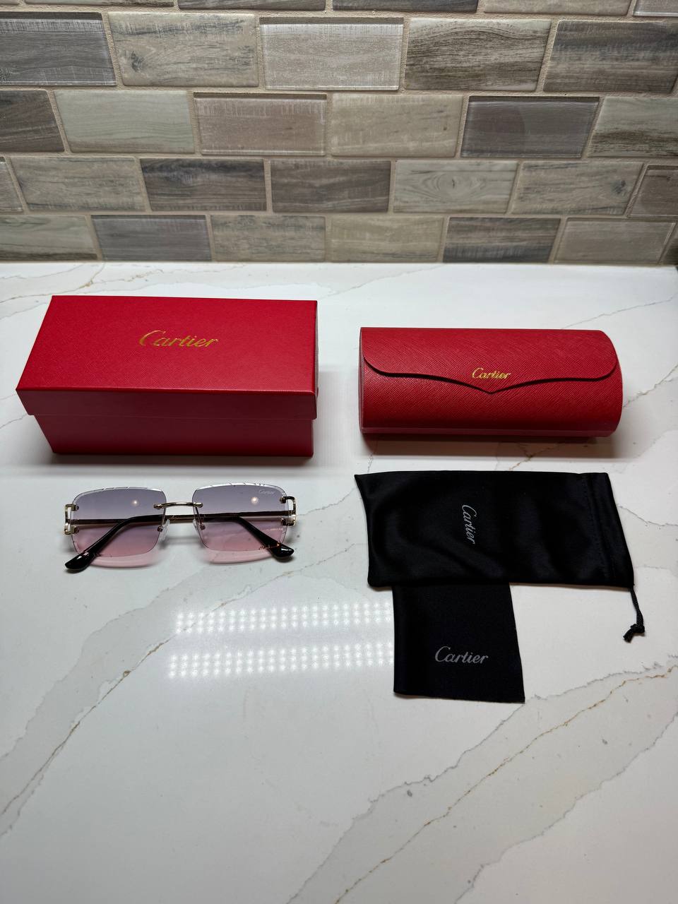 Cartier diamond cut sunglasses