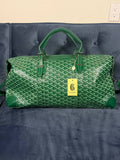 Green Goyard duffel bag
